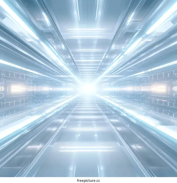 Futuristic Digital Corridor Perspective