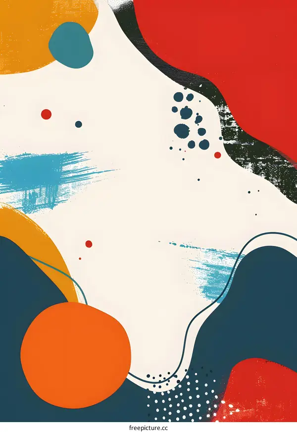 Abstract Art Background With Colorful Shapes