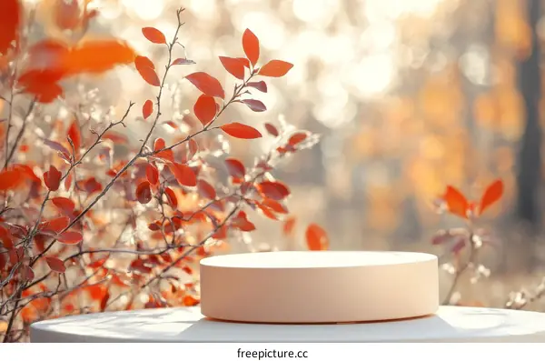 Autumnal Outdoor Display Podium