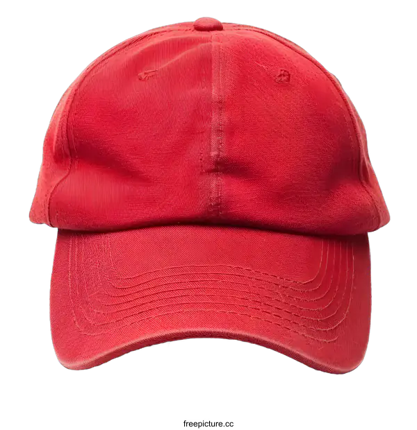 [Transparent Background PNG]Plain Red Baseball Cap Isolated on White Background