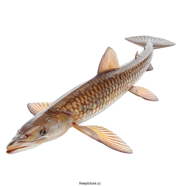 [Transparent Background PNG]Arowana fish isolated on white background