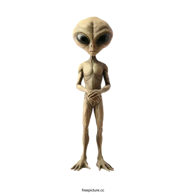 [Transparent Background PNG]Alien Figure Isolated on White Background