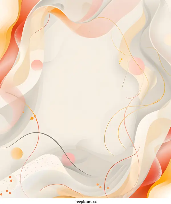 Abstract Background With Wavy Lines And Dots