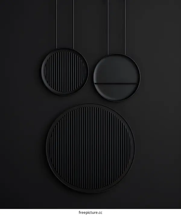 Black Circle Wall Decor Minimalist Style