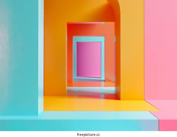 Abstract Colorful Geometric Shapes