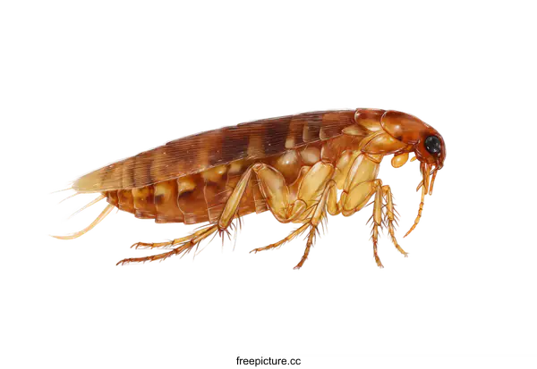 [Transparent Background PNG]Detailed Close-up Image of a Flea