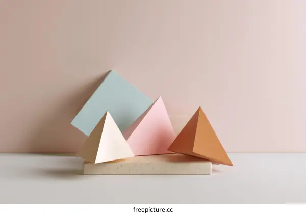 Abstract Geometric Shapes Composition