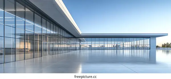 Modern Glass Architecture Exterior View