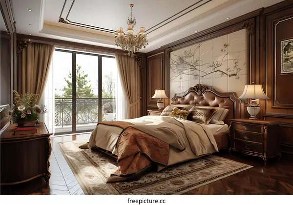 European-style luxury bedroom