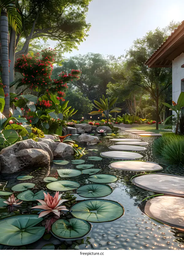 Garden landscape design renderings