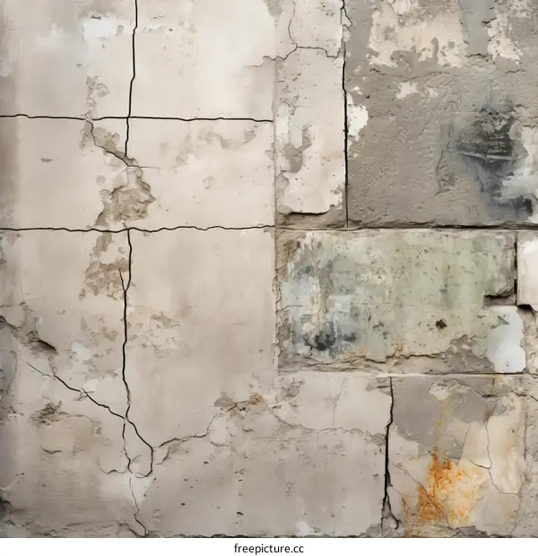 Cracked and Weathered Wall Background