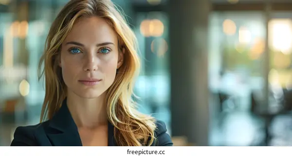 portrait of a beautiful young woman in a suit