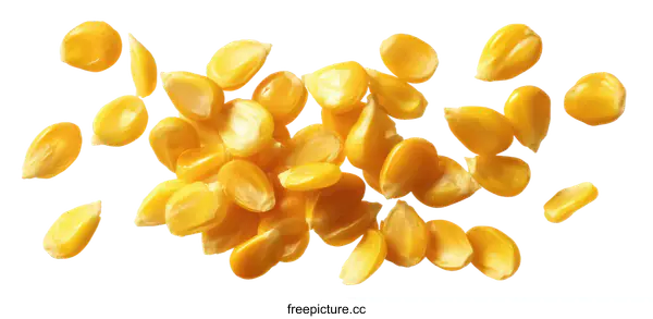 [Transparent Background PNG]Corn Kernels Isolated on White Background