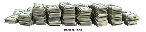 [Transparent Background PNG]Stacks of Money Illustrative Image