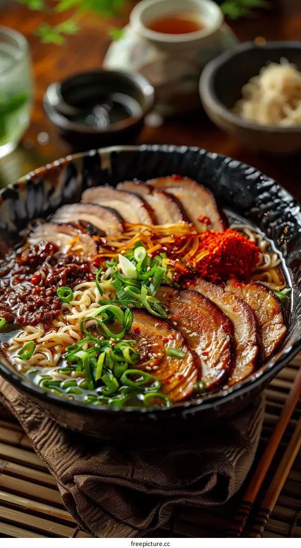 Irresistible Ramen with Pork Belly, Scallions and Chili Oil