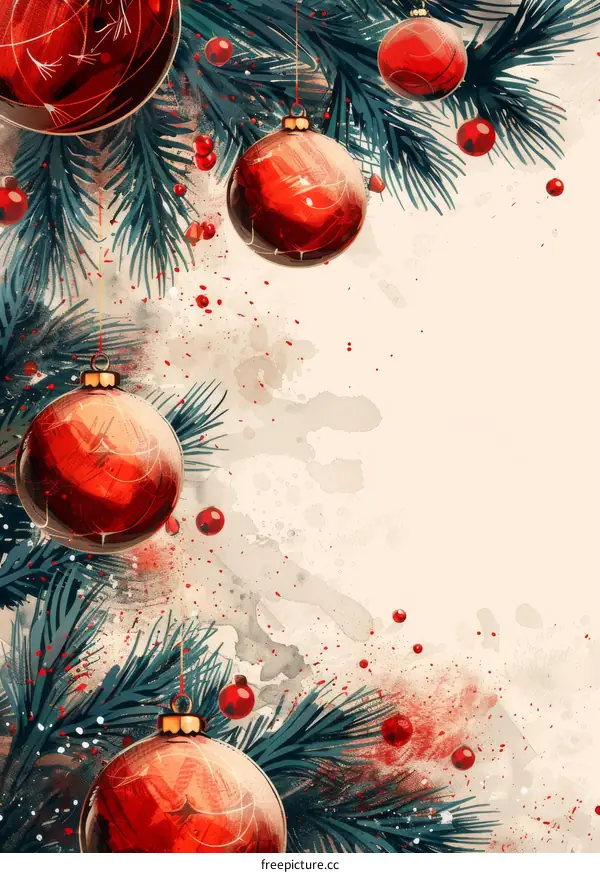 Hand-painted Christmas card