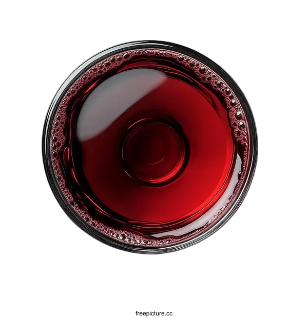 [Transparent Background PNG]Close-up of a Glass of Red Wine