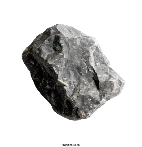 [Transparent Background PNG]Grey Stone Isolated on White Background