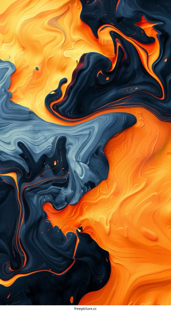 Abstract Flowing Colors Art