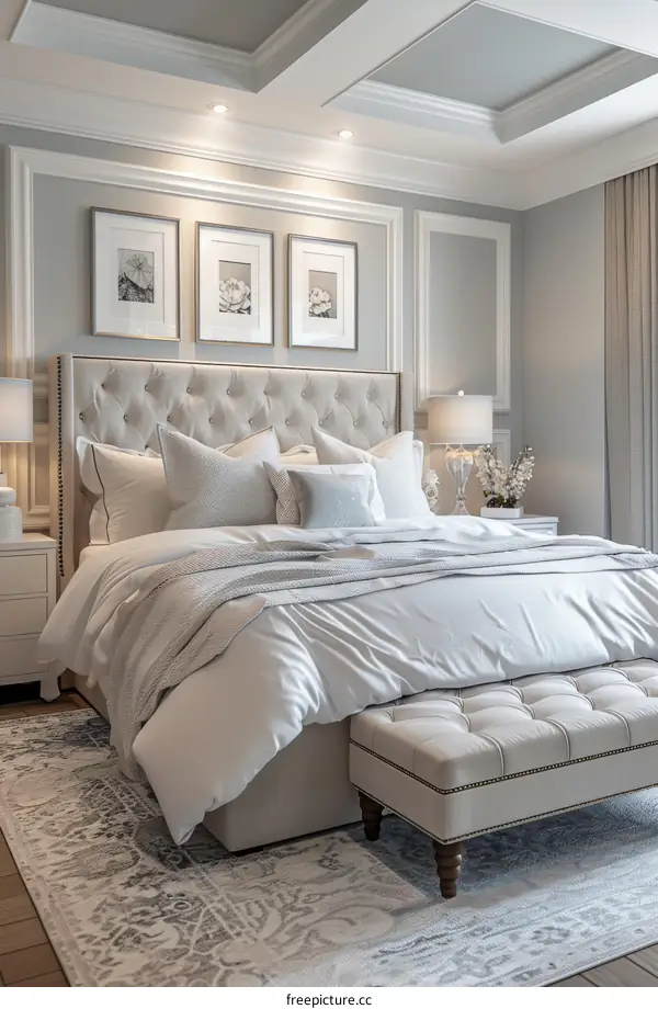 Elegant Bedroom Interior Design with Accents