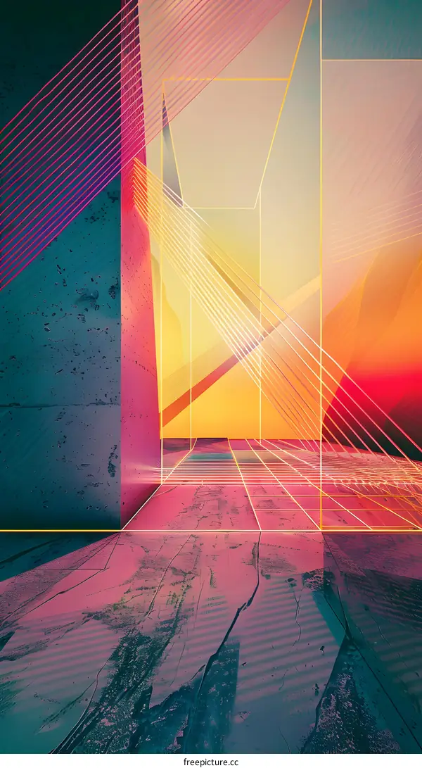 Abstract Geometric Lines and Shapes Design