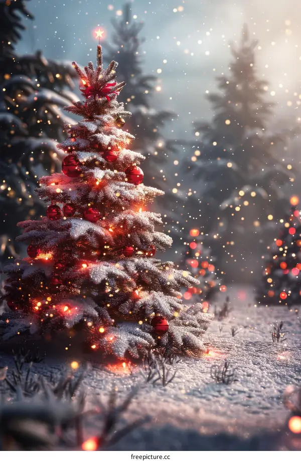 Snowy Forest Christmas Tree