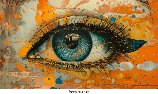 Artistic Eye with Vibrant Colors