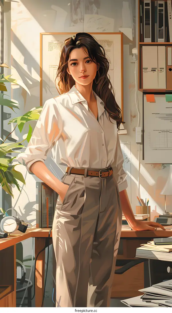 Elegant businesswoman standing in the office