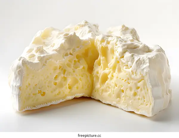 Close-up of a wheel of brie cheese