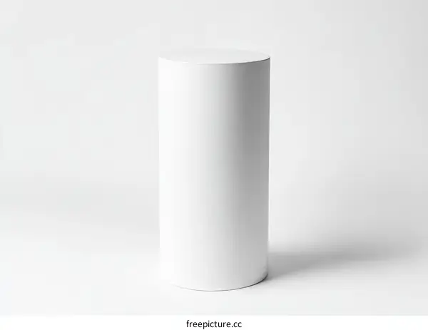 Blank White Cylinder Display Stand