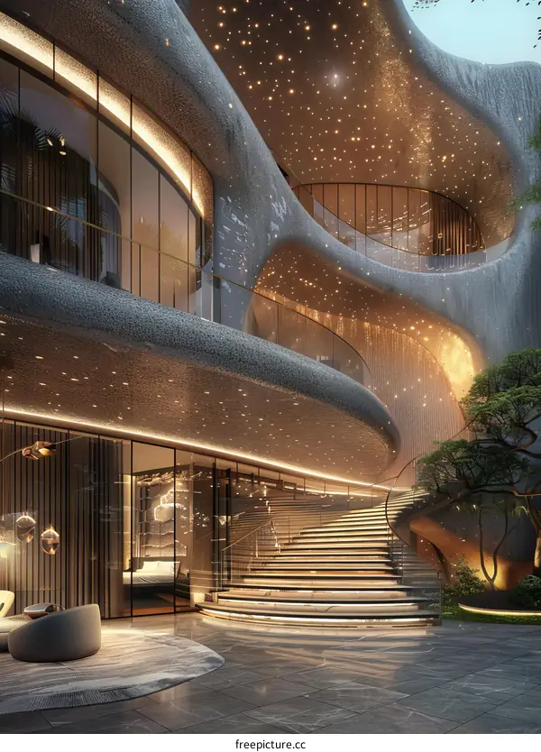 Modern Architectural Design of a Luxurious Building