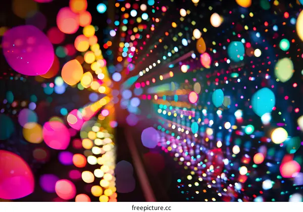 Abstract Colorful Bokeh Lights Background