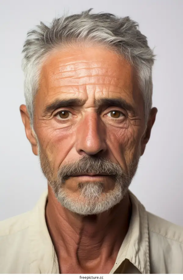 Portrait of a man with grey hair and beard