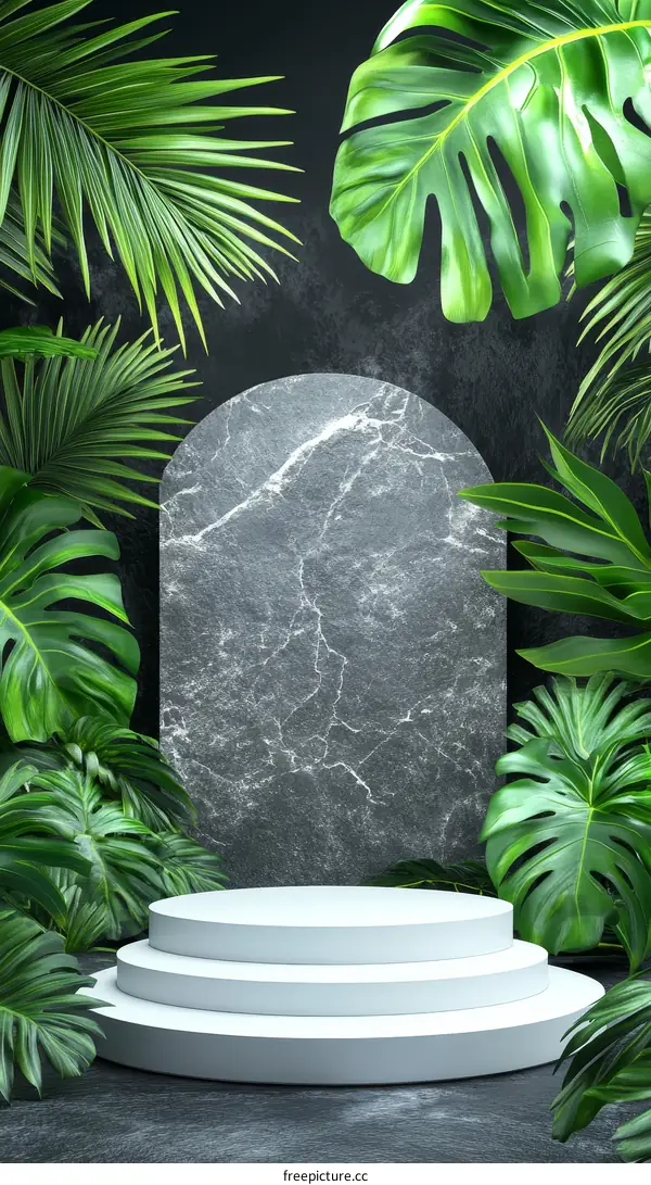 Tropical Botanical Display Podium