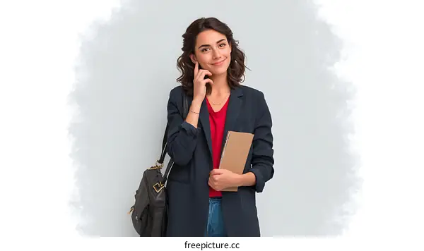 Confident Caucasian Woman in Business Attire