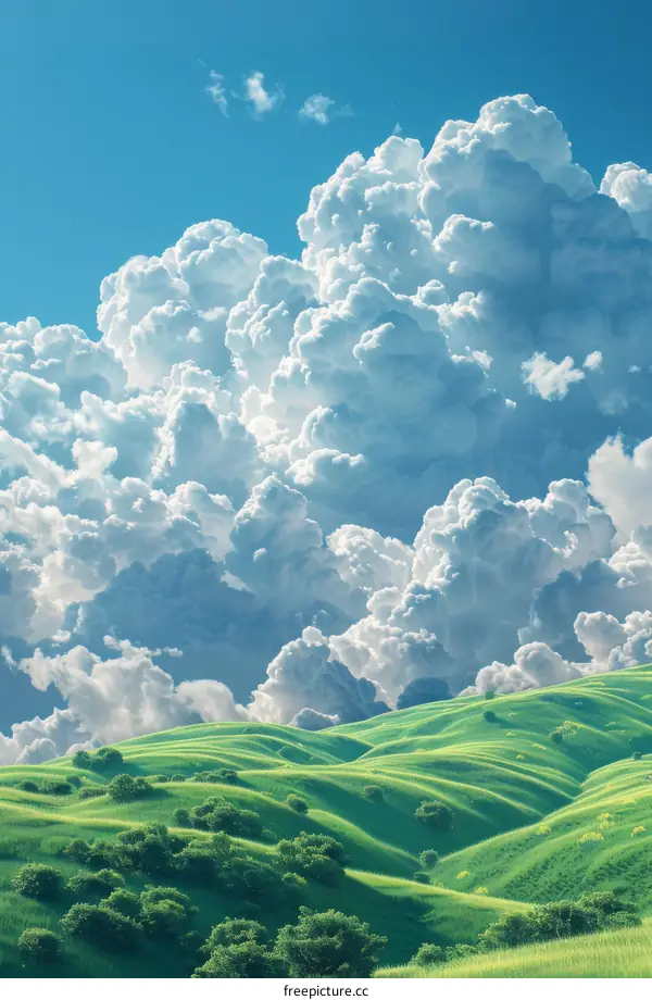 Picturesque Rolling Hills Under a Dramatic Sky