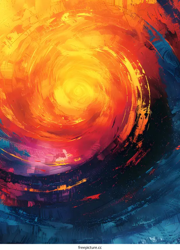 Colorful Oil Painting Swirl