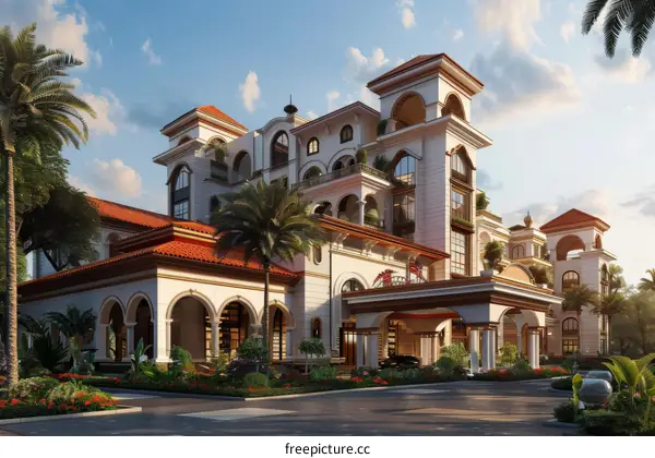 Elegant Architectural Design of a Luxurious Building
