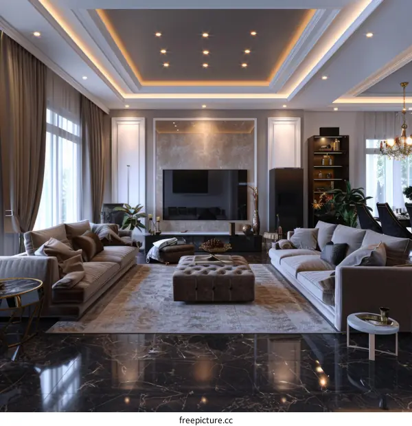 Modern luxury living room interior design