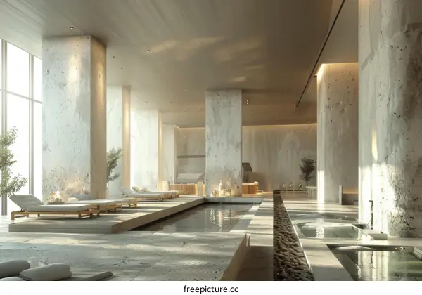 Modern Spa Interior Design with Natural Light
