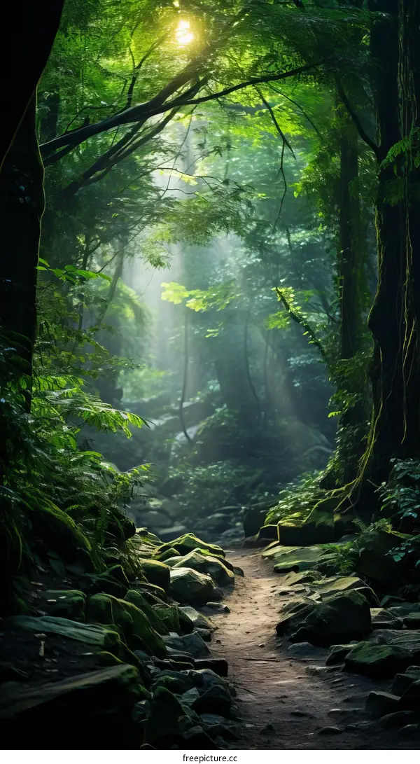 Sunlight Seeping through the Verdant Canopy