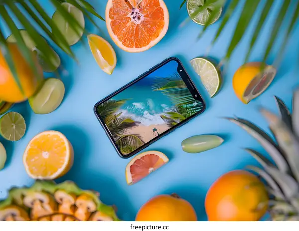 Summer Vacation Phone Screen Tropical Beach