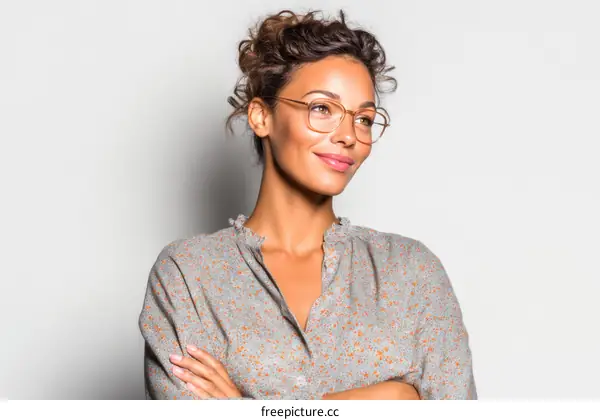 Confident Woman with Glasses Portrait