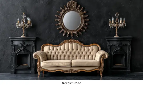 Vintage Luxury Living Room Interior Design