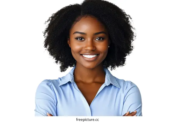 Smiling Young Black Woman Portrait