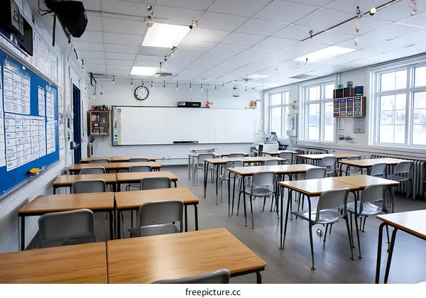 Empty Classroom Interior Shot