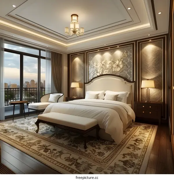 European-style luxury bedroom