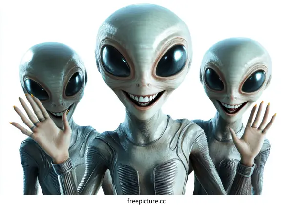 Greeting Extraterrestrial Trio