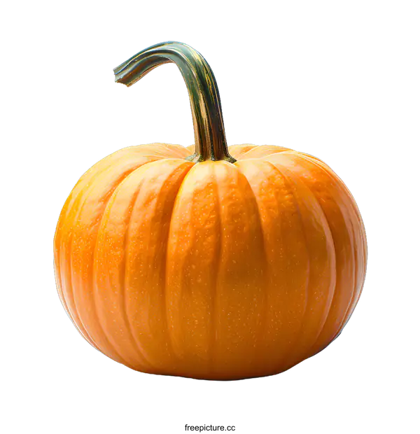 [Transparent Background PNG]Fresh orange pumpkin isolated on white