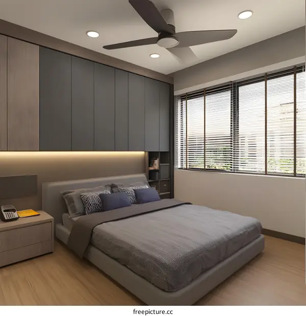 Modern Bedroom Interior Design With Ceiling Fan
